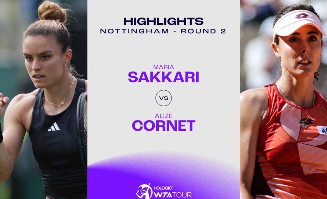 Maria Sakkari vs. Alize Cornet | 2023 Nottingham Round 2 | WTA Match Highlights