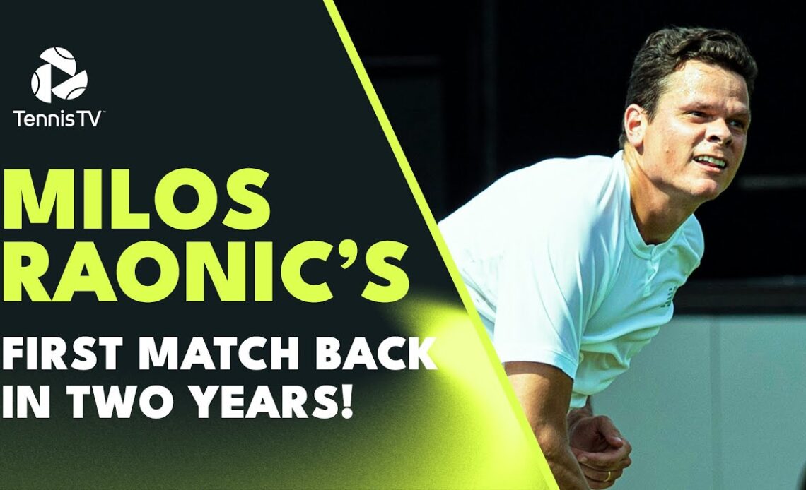 Milos Raonic Plays First Match In Two Years vs Kecmanovic! | S-Hertogenbosch Highlights