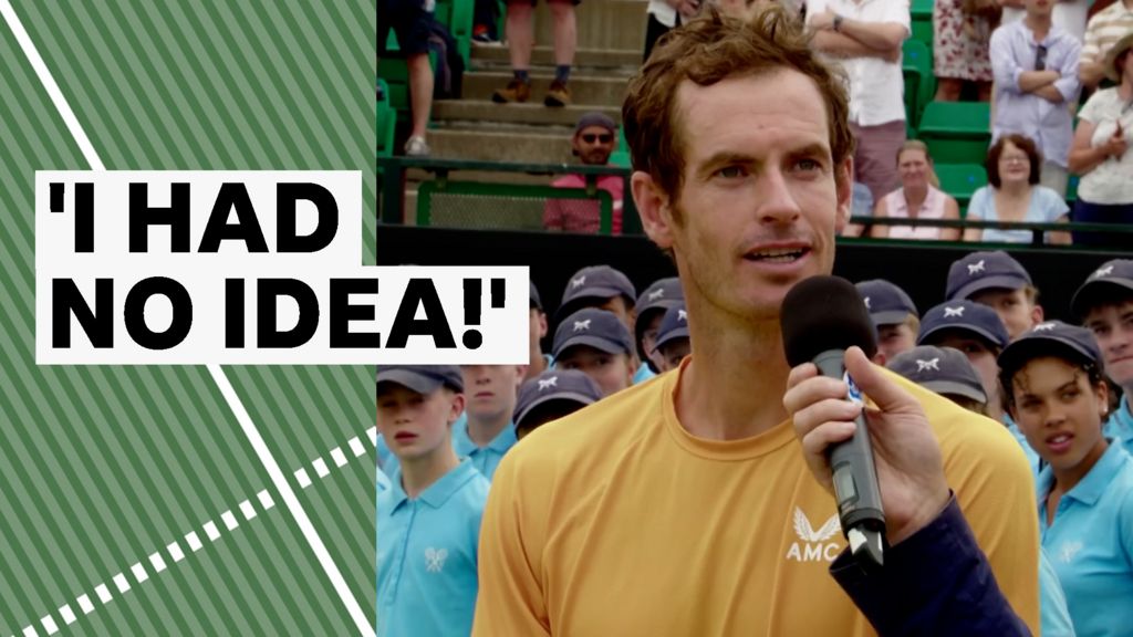 Nottingham Open final: Andy Murray's children give him surprise Father's Day support