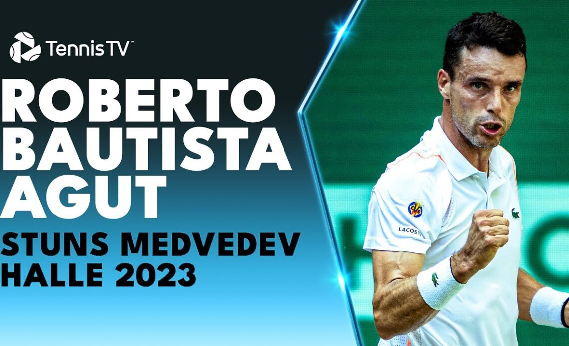 Roberto Bautista Agut STUNS Daniil Medvedev | Halle 2023 Highlights