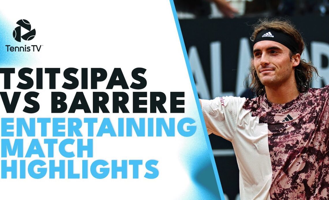 Stefanos Tsitsipas vs Gregoire Barrere Entertaining Match Highlights | Halle 2023