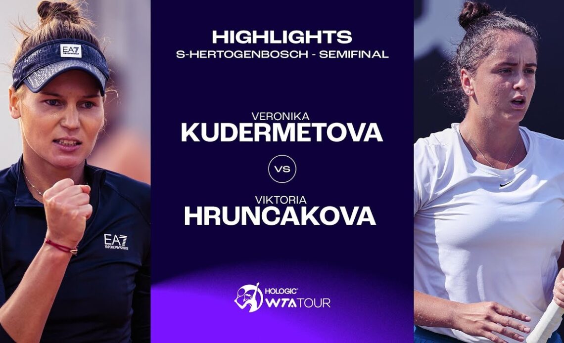 Veronika Kudermetova vs. Viktoria Hruncakova | 2023 s-Hertogenbosch Semifinal | WTA Match Highlights