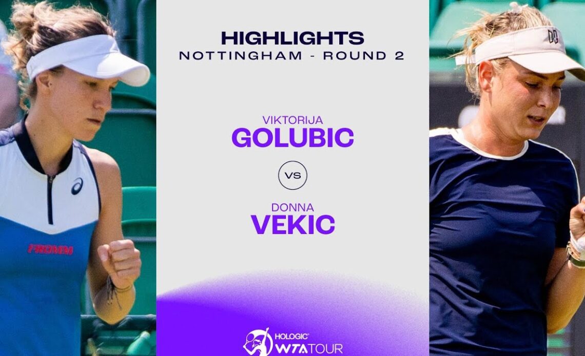 Viktorija Golubic vs. Donna Vekic | 2023 Nottingham Round 2 | WTA Match Highlights