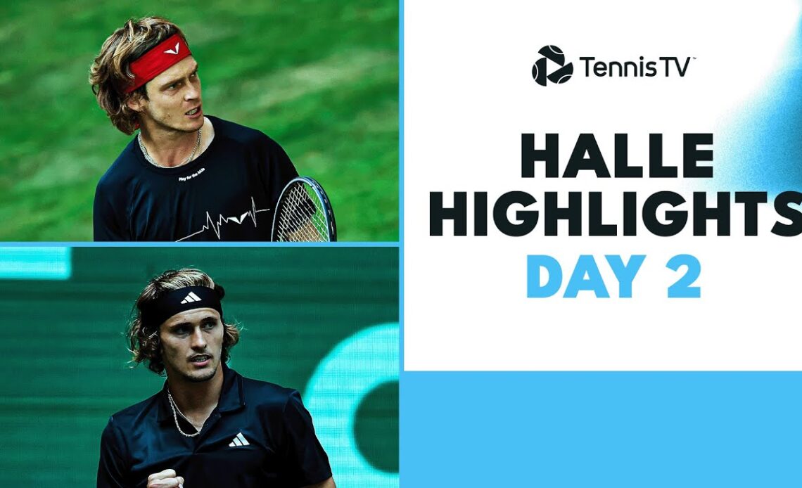 Zverev Takes On Thiem; Rublev, Sinner & Hurkacz All In Action | Halle 2023 Highlights Day 2