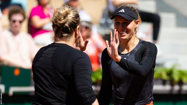 Kim Clijsters and Caroline Wozniacki