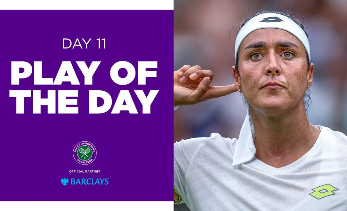 Absolutely stunning forehand from Ons Jabeur 💪 | Play of the Day presented by Barclays