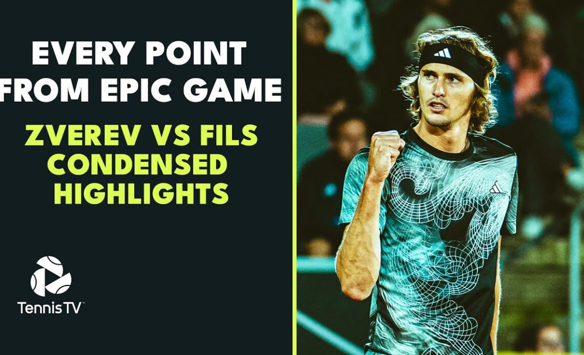 Alexander Zverev vs Arthur Fils: Every Point From EPIC Game | Hamburg 2023 Highlights