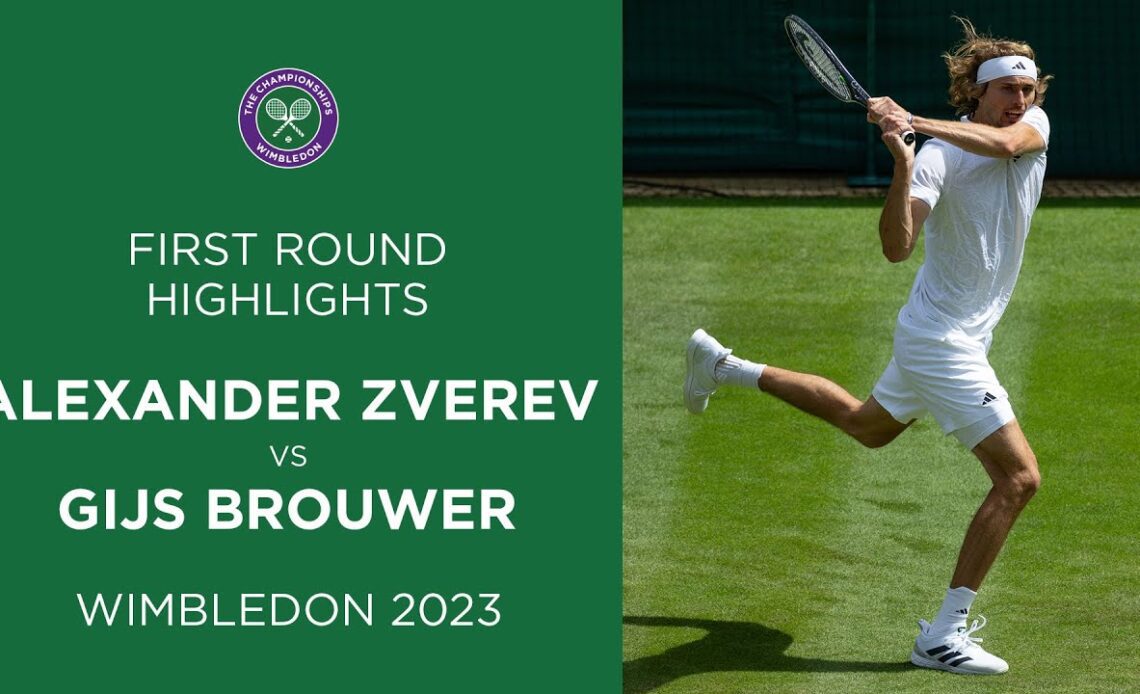 Alexander Zverev vs Gijs Brouwer | First Round Highlights | Wimbledon 2023