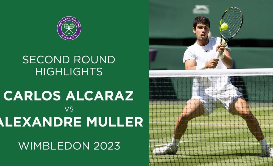 Carlos Alcaraz vs Alexandre Muller | Second Round Highlights | Wimbledon 2023