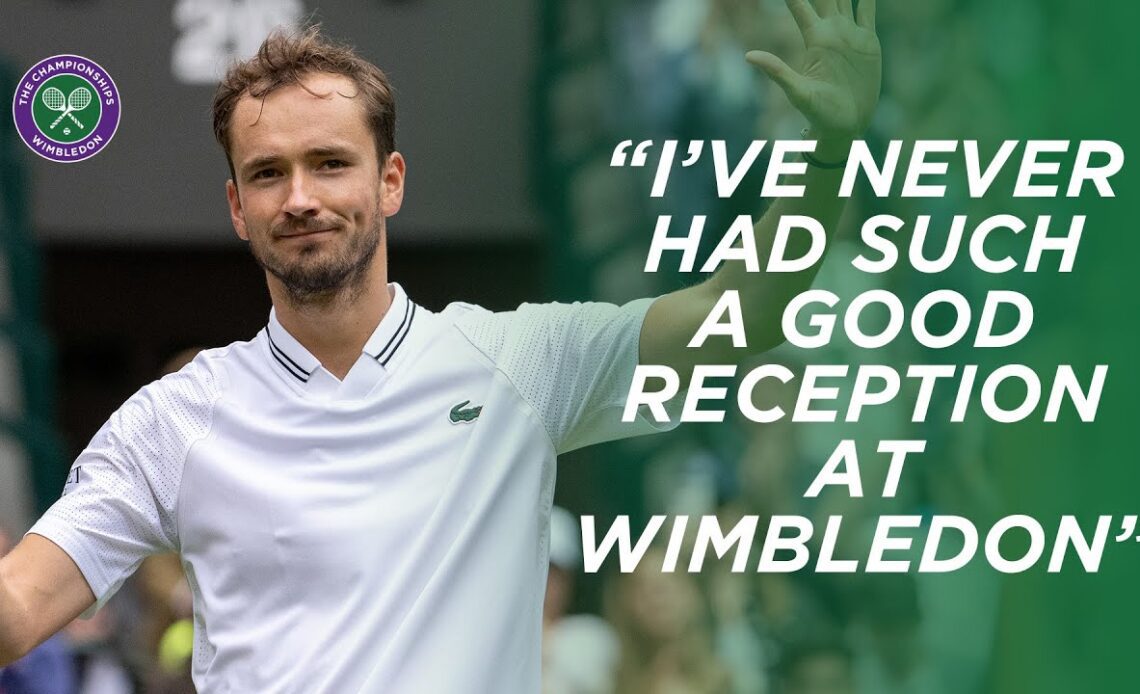 Daniil Medvedev "touched" by Wimbledon support in Second Round win | Wimbledon 2023