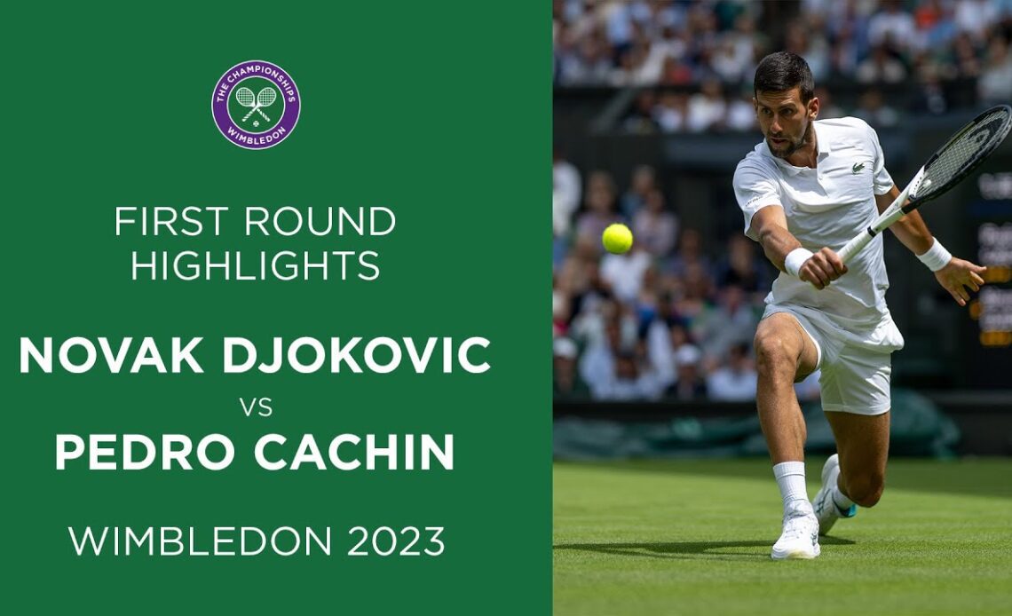 Djokovic Claims First Round Win | Novak Djokovic vs Pedro Cachin | Match Highlights | Wimbledon 2023