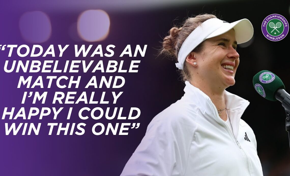 Elina Svitolina feeling "unbelievable" after beating World No.1 in Quarter-Final | Wimbledon 2023