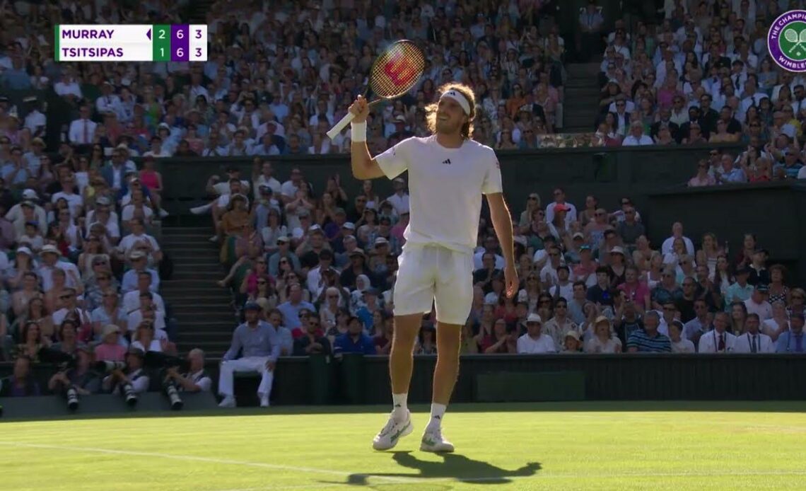 Enthralling rally won by Stefanos Tsitsipas 🇬🇷 | Play of the Day Presented by Barclays UK