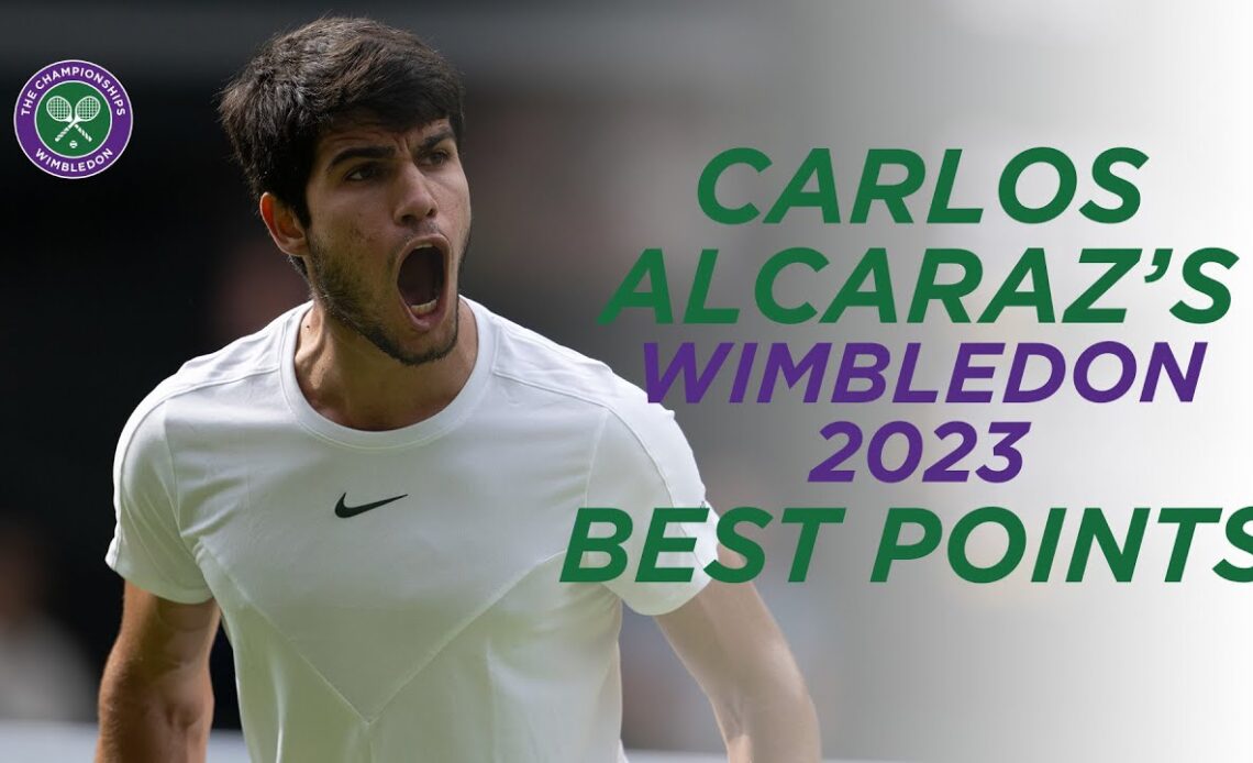 He Has Every Shot 🤯 | Carlos Alcaraz Best Points from Wimbledon 2023