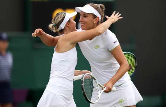 Hunter and Mertens charge into Wimbledon doubles final | 14 July, 2023 | All News | News and Features | News and Events