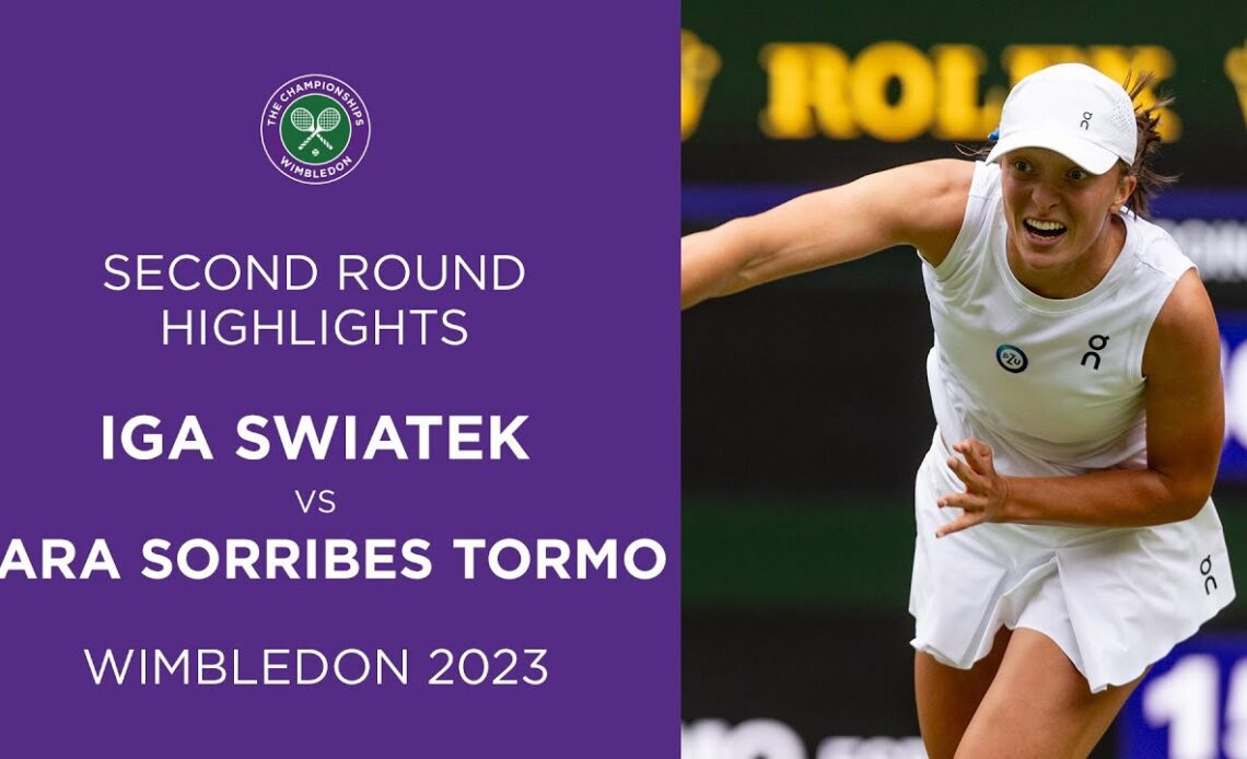 Iga Swiatek vs Sara Sorribes Tormo | Second Round Highlights | Wimbledon 2023