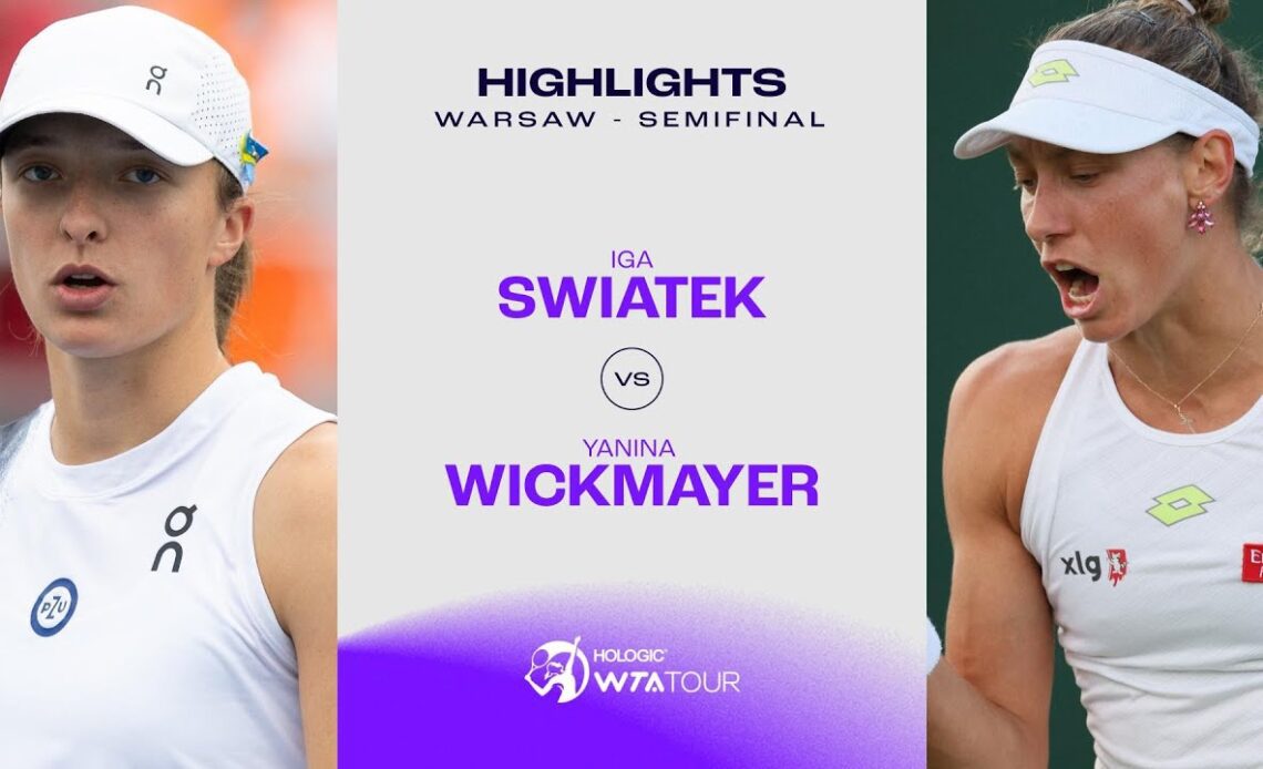 Iga Swiatek vs. Yanina Wickmayer | 2023 Warsaw Semifinal | WTA Match Highlights