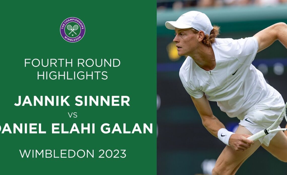 Jannik Sinner vs Daniel Elahi Galan | Fourth Round Highlights | Wimbledon 2023