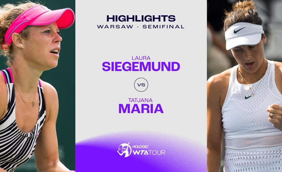 Laura Siegemund vs. Tatjana Maria | 2023 Warsaw Semifinal | WTA Match Highlights