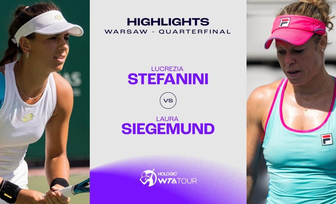 Lucrezia Stefanini vs. Laura Siegemund | 2023 Warsaw Quarterfinal | WTA Match Highlights