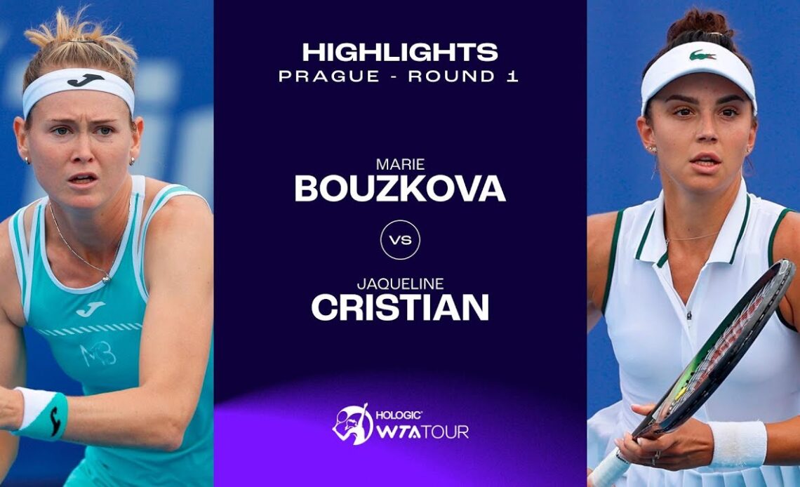 Marie Bouzkova vs. Jaqueline Cristian | 2023 Prague Round 1 | WTA Match Highlights