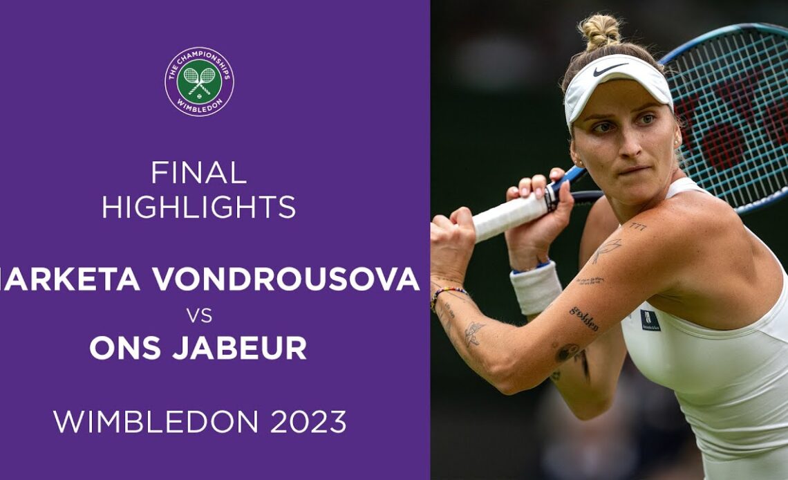 Marketa Vondrousova vs Ons Jabeur: Final Highlights | Wimbledon 2023