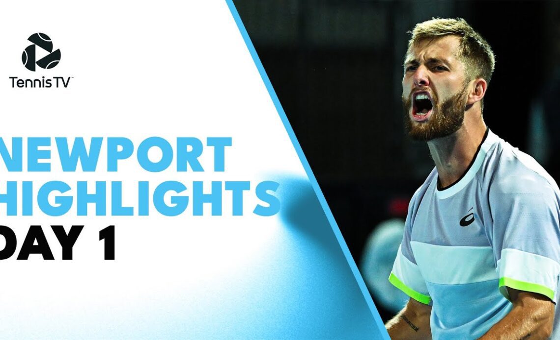 Moutet Faces Spizzirri; Thompson, Broady, Hijikata In Action | Newport 2023 Highlights Day 1