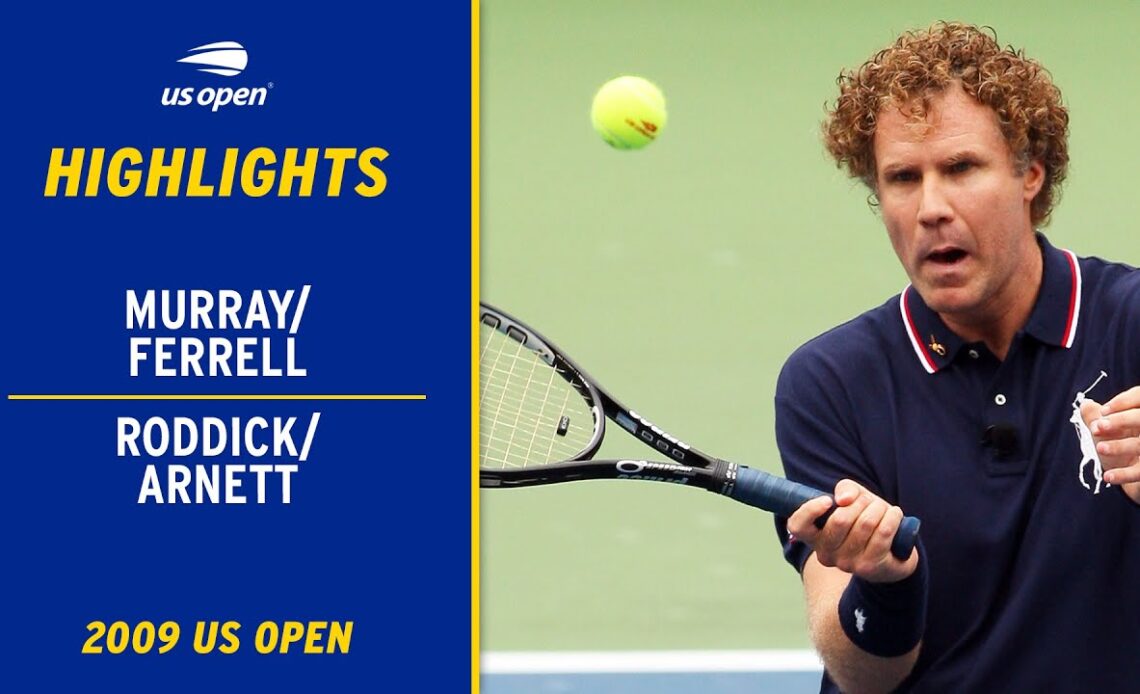 Murray/Ferrell vs. Roddick/Arnett Highlights | 2009 US Open