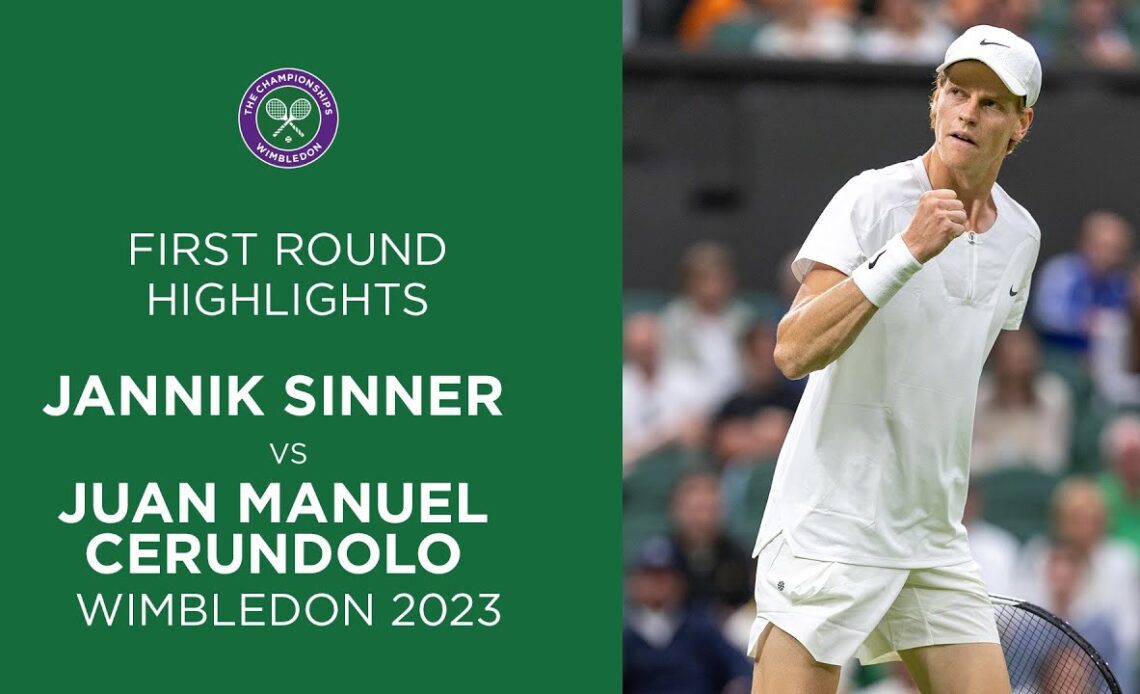 Sinner's Dominant Win | Jannik Sinner vs Juan Manuel Cerundolo | Match Highlights | Wimbledon 2023