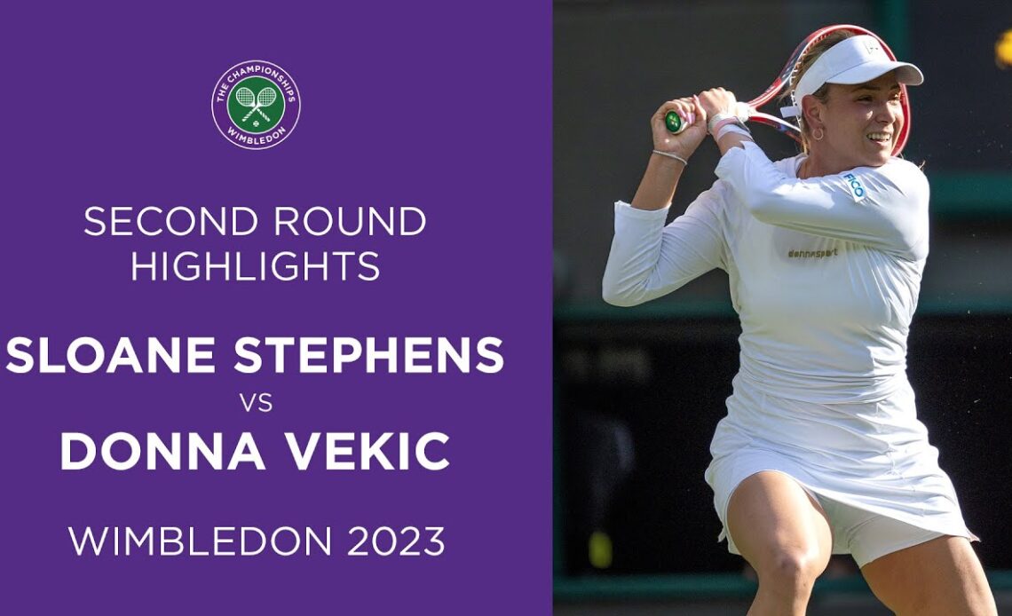 Sloane Stephens vs Donna Vekic | Second Round Highlights | Wimbledon 2023