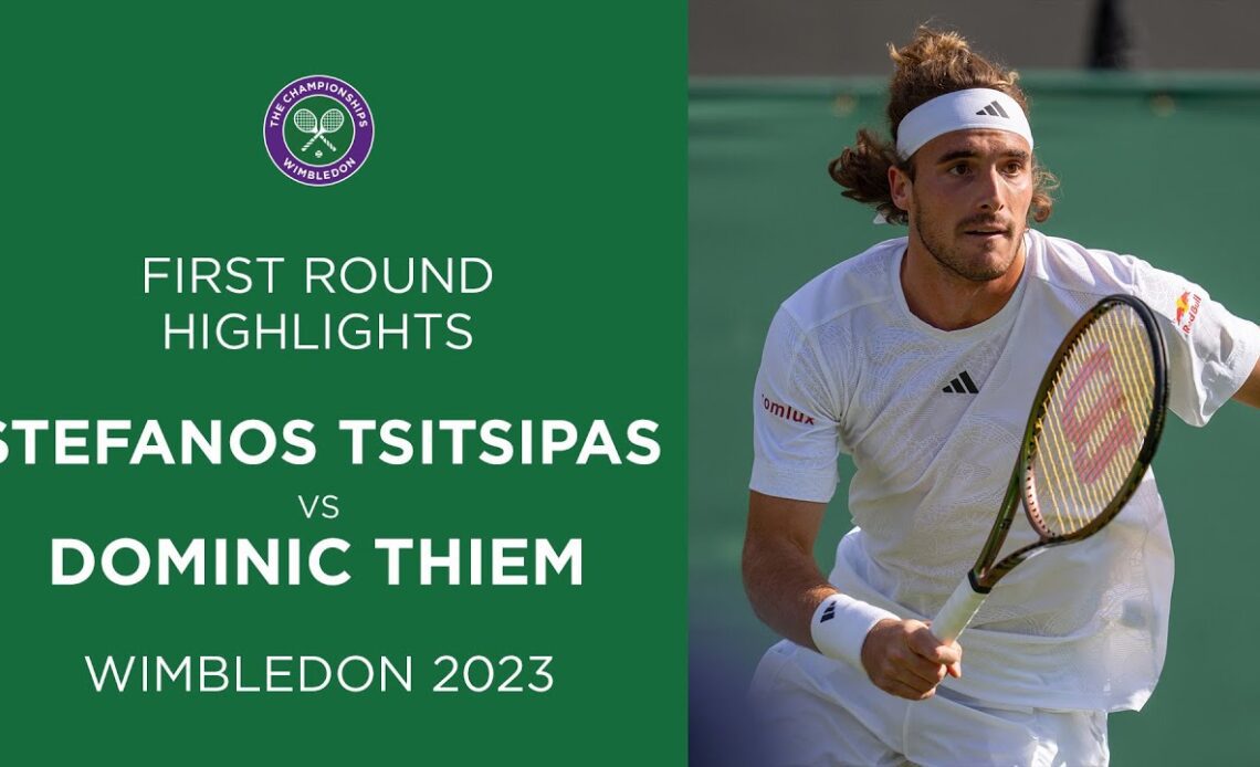 Stefanos Tsitsipas vs Dominic Thiem | First Round Highlights | Wimbledon 2023