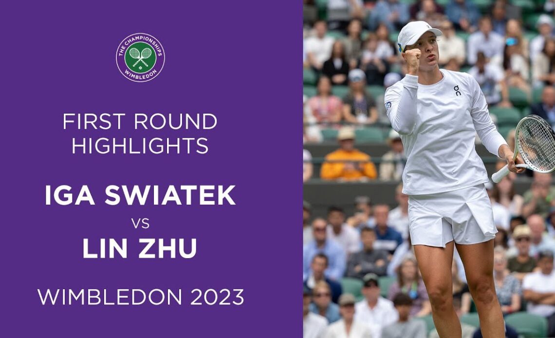 Swiatek Sweeps Past Zhu | Iga Swiatek vs Lin Zhu | Match Highlights | Wimbledon 2023