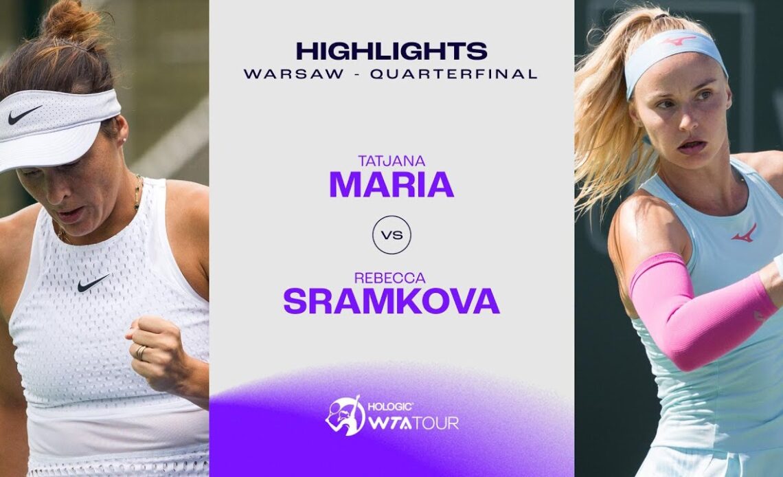 Tatjana Maria vs. Rebecca Sramkova | 2023 Warsaw Quarterfinal | WTA Match Highlights