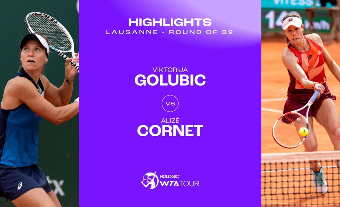 Viktorija Golubic vs. Alizé Cornet | 2023 Lausanne Round of 32 | WTA Match Highlights