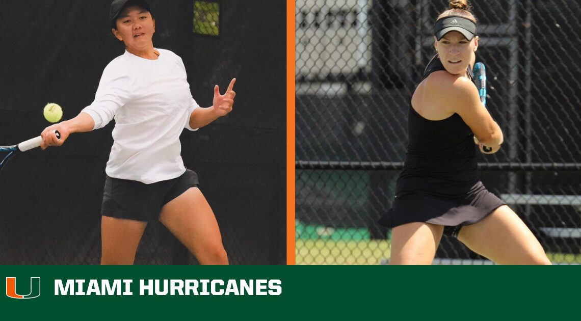 W. Tennis Signs Nong and Schuknecht – University of Miami Athletics