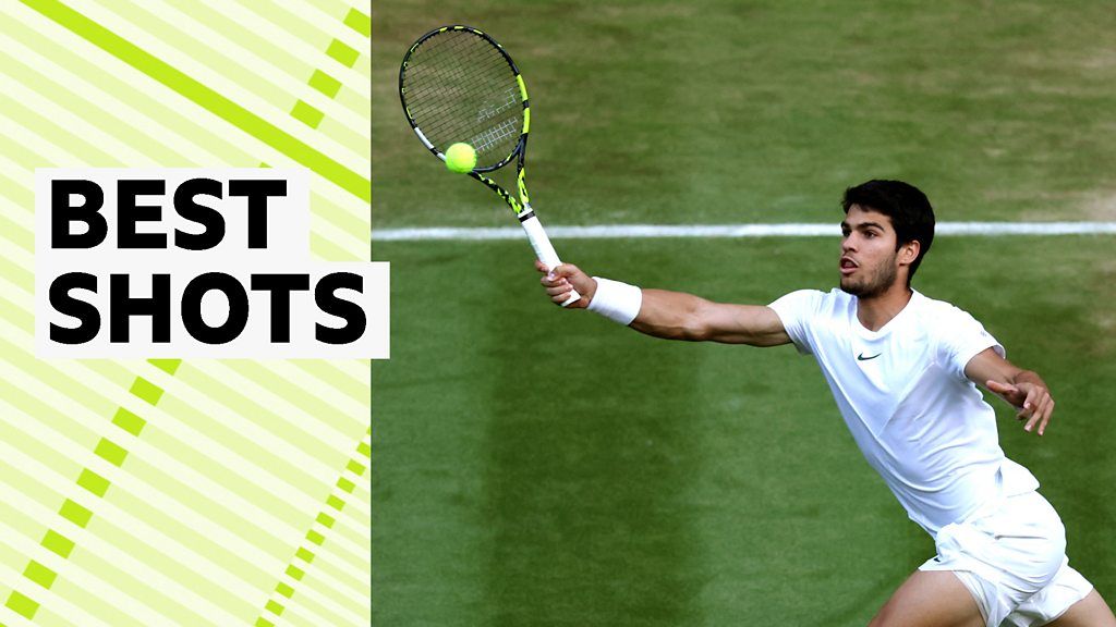 Wimbledon 2023: Best shots as top seed Carlos Alcaraz beats Matteo Berrettini
