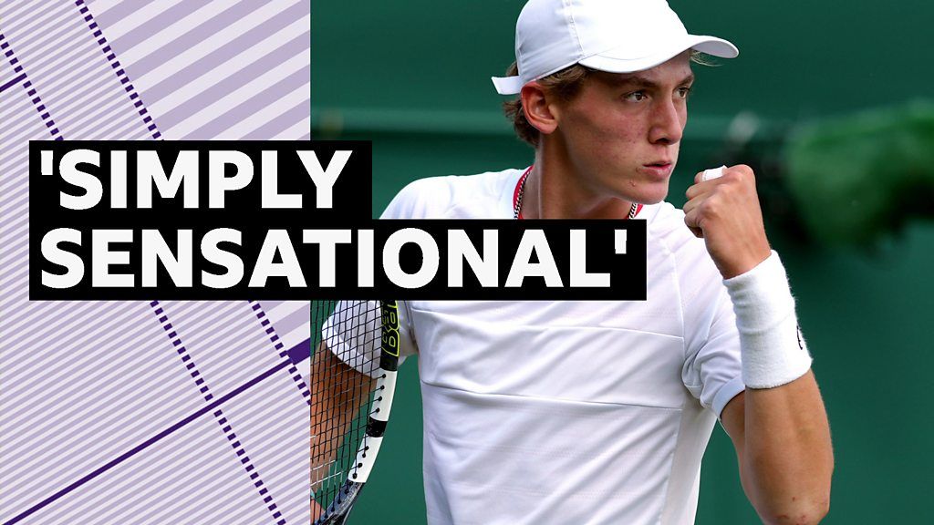 Wimbledon 2023: GB's Henry Searle beats Cooper Williams in juniors - best shots