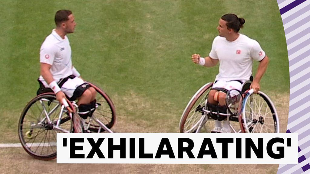 Wimbledon 2023: Great Britain's Alfie Hewett and Gordon Reid win 'exhilarating' rally