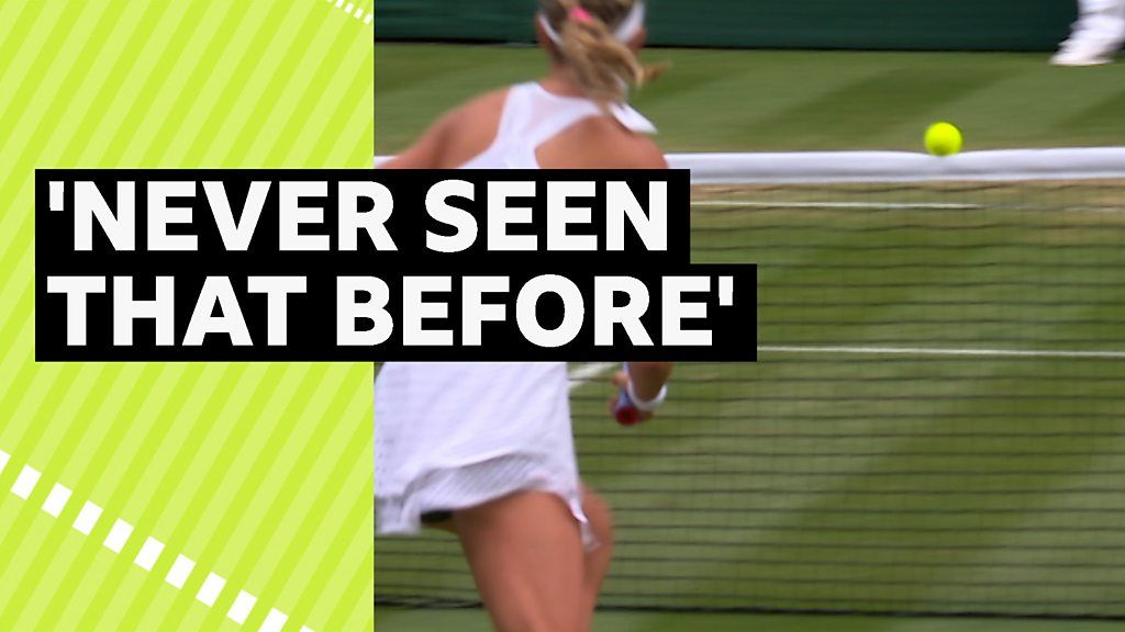 Wimbledon 2023: 'Never seen that before' - ball bounces on the net three times