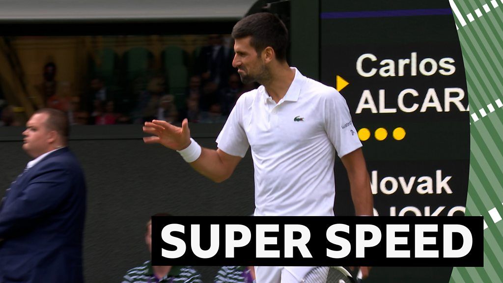 Wimbledon 2023: Novak Djokovic sprints to win 'brilliant' point against Carlos Alcaraz