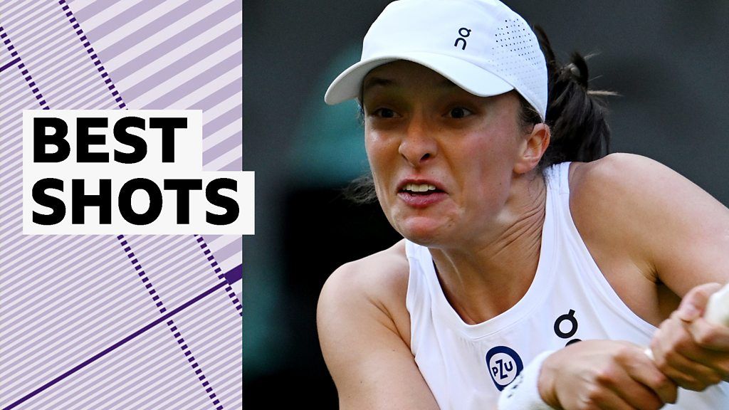 Wimbledon 2023: World number one Iga Swiatek beats Petra Martic to advance - best shots