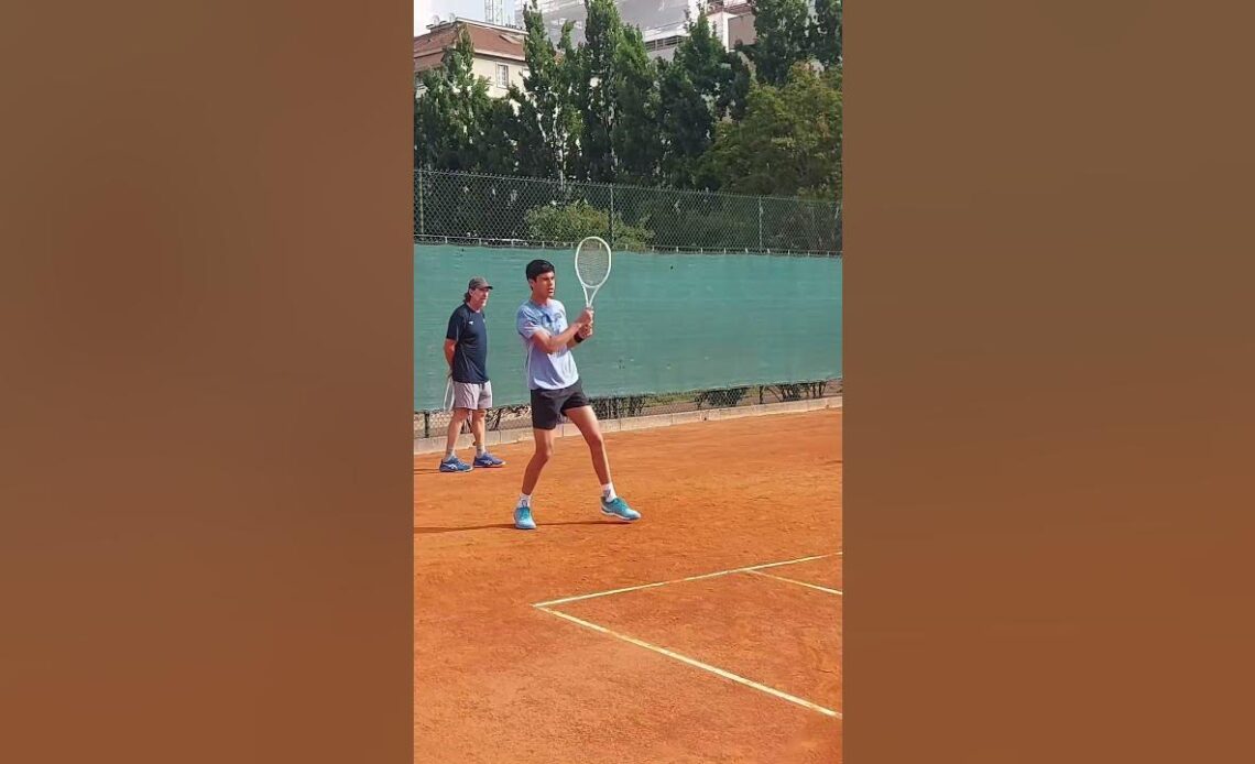 18-year-old and Junior World No. 2 Rodrigo Pacheco practicing