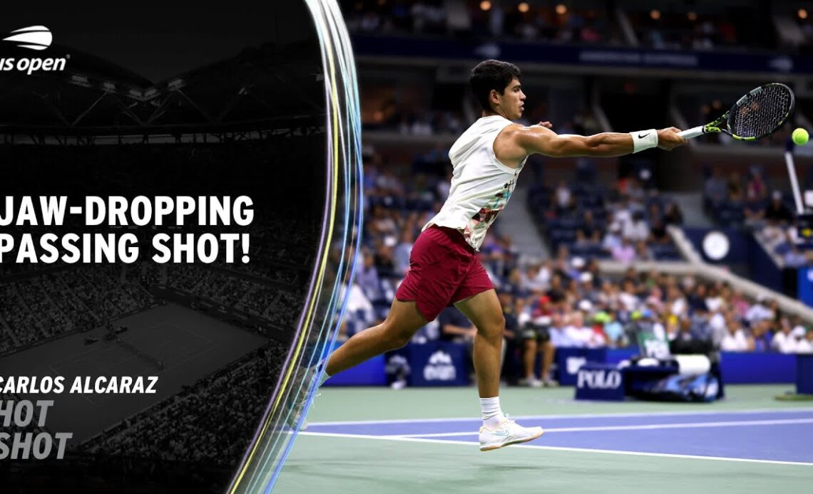 Alcaraz Hits Jaw-Dropping Passing Shot! | 2023 US Open