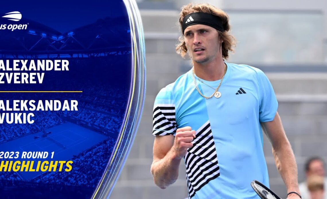 Alexander Zverev vs. Aleksandar Vukic Highlights | 2023 US Open Round 1