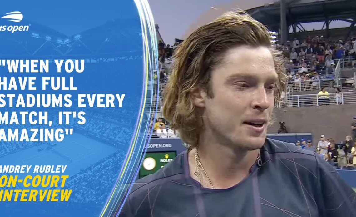 Andrey Rublev On-Court Interview | 2023 US Open