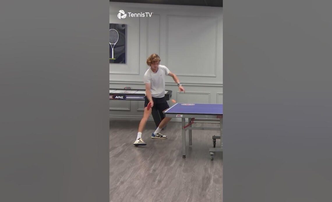 Andrey Rublev Takes Ping Pong VERY Seriously! 😂