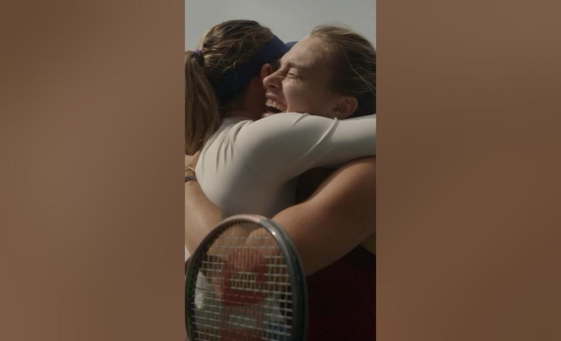 Before Tsitsidosa, there was Sabadosa 🤪 Aryna Sabalenka & Paula Badosa in Break Point! #shorts #wta