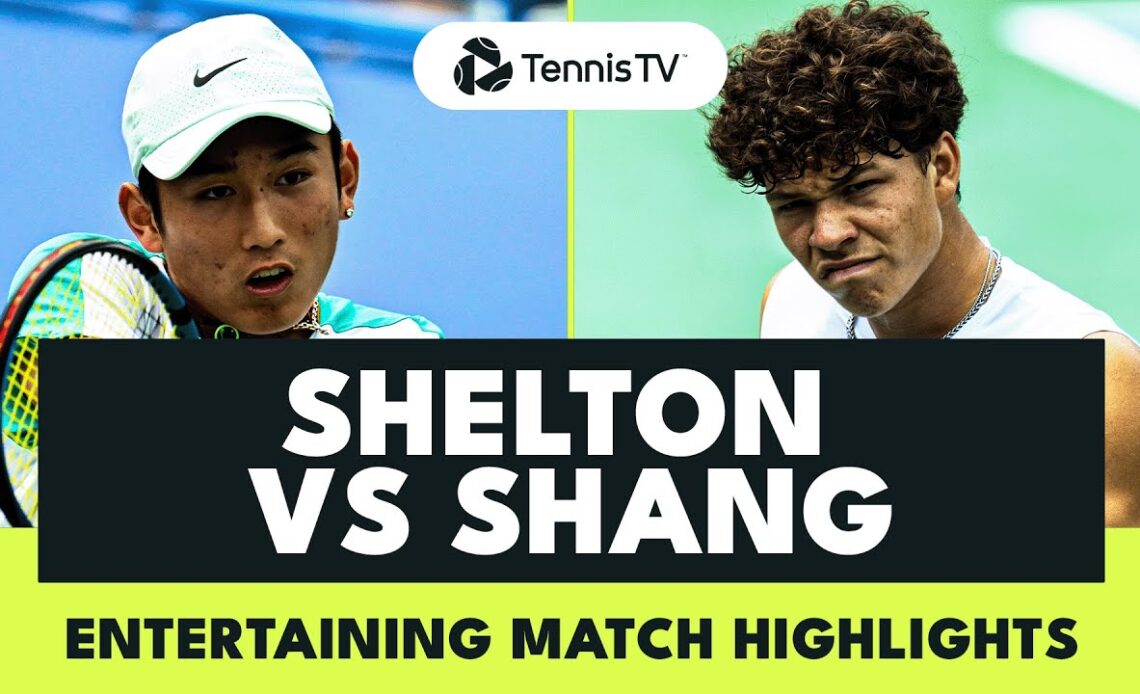 Ben Shelton vs Juncheng Shang Entertaining Match | Washington 2023 Highlights