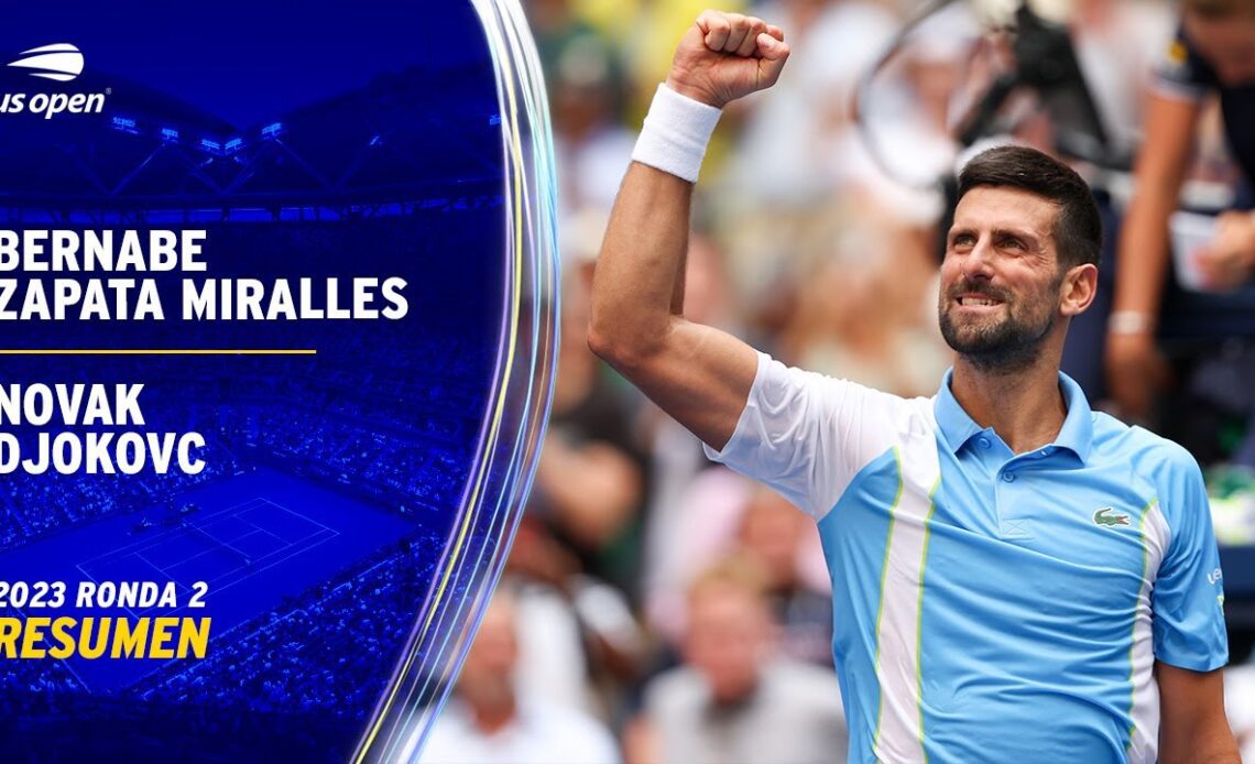 Bernabe Zapata Miralles vs. Novak Djokovic Resumen | US Open 2023 Ronda 2