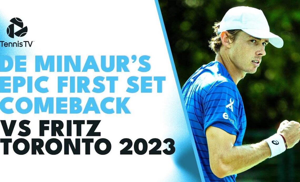 CRAZY Alex De Minaur First Set Comeback vs Taylor Fritz | Toronto 2023